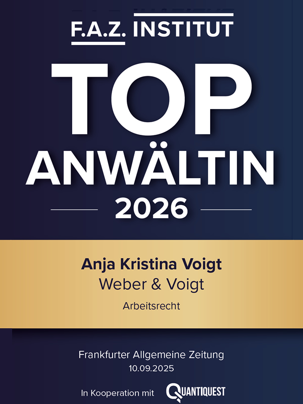 Top Anwältin Anja Voigt, F.A.Z. Institut